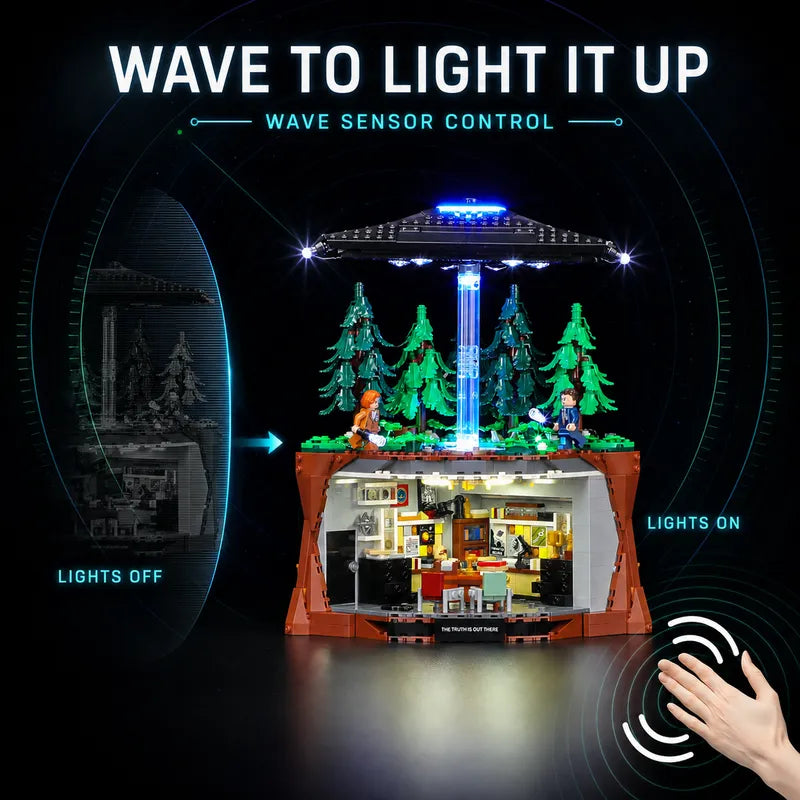 Light kit for X-Files 21369 | Wave Sensor Control | Briksmax 2.0