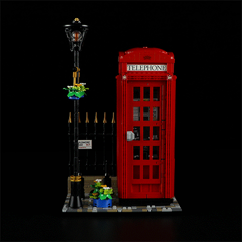 Light kit for Red London Telephone Box 21347-Lightailing