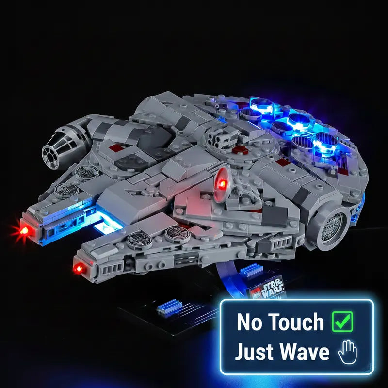 Beleuchtungsset für Millennium Falcon 75375-Briksmax 2.0 (Wellen-Sensor-Steuerung)