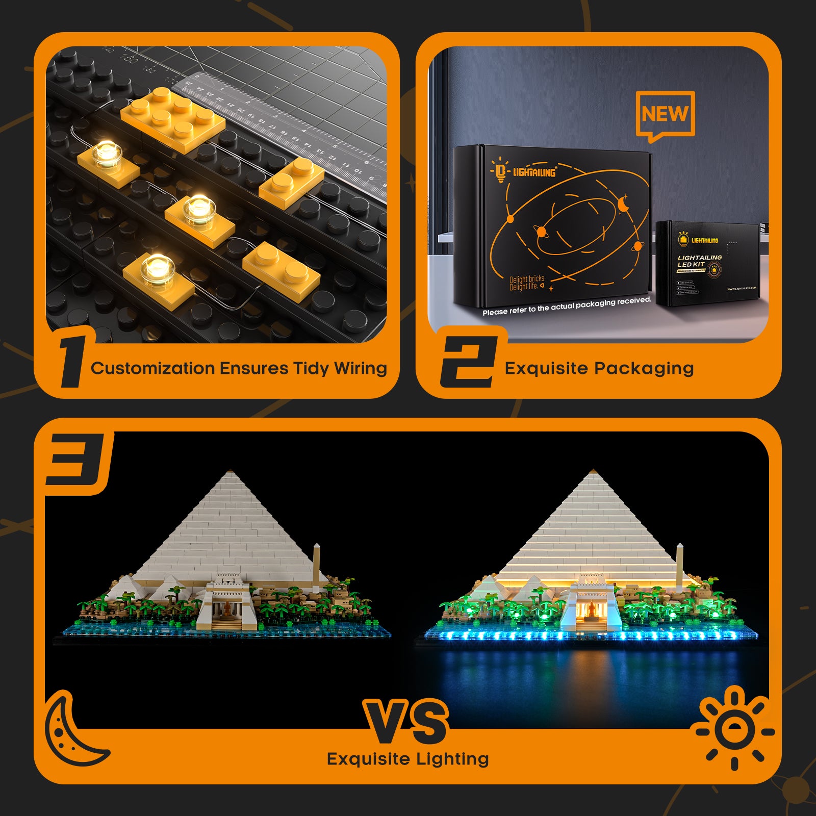 Lightailing Light Kit For Great Pyramid of Giza #21058-16