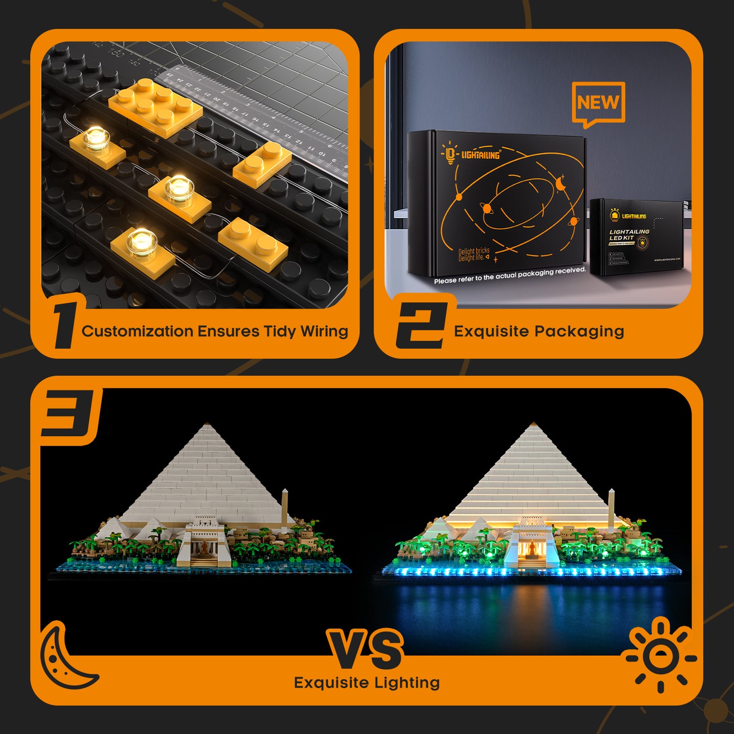 Lightailing Light Kit For Great Pyramid of Giza #21058-16