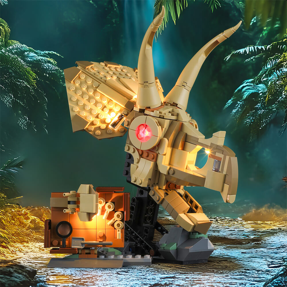 Light Kit for Dinosaur Fossils: Triceratops Skull 76969-Lightailing
