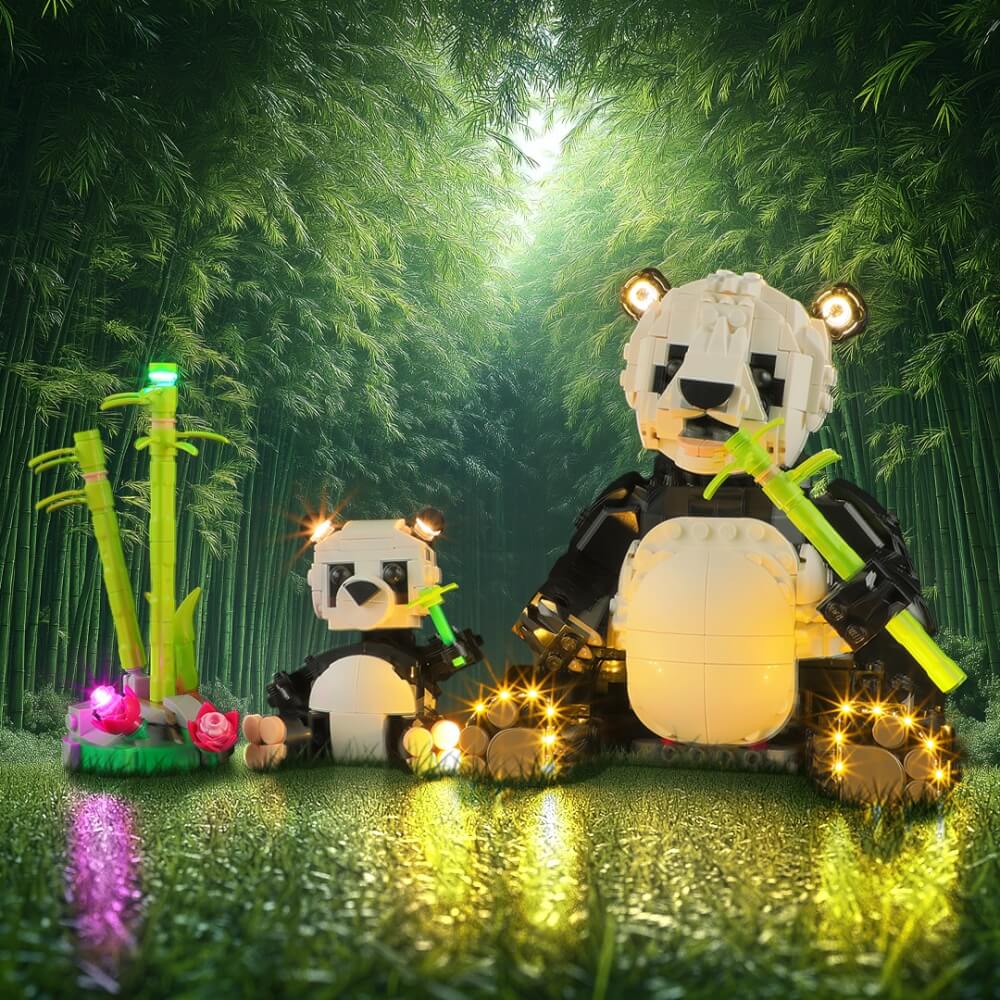 Beleuchtungsset für Wildtiere: Panda-Familie 31165—Lightailing