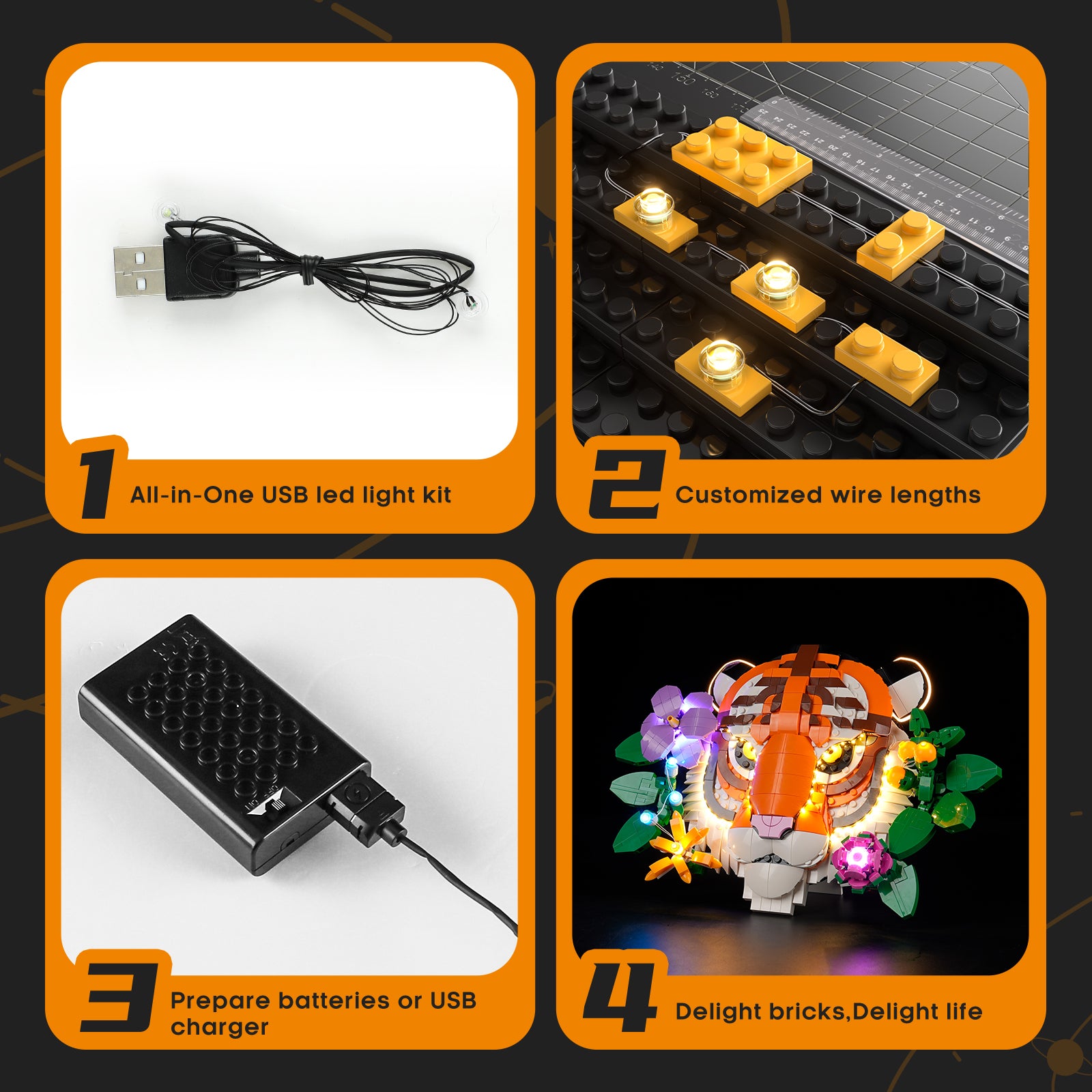 Light Kit for The Fauna Collection - Tiger 31217-Lightailing