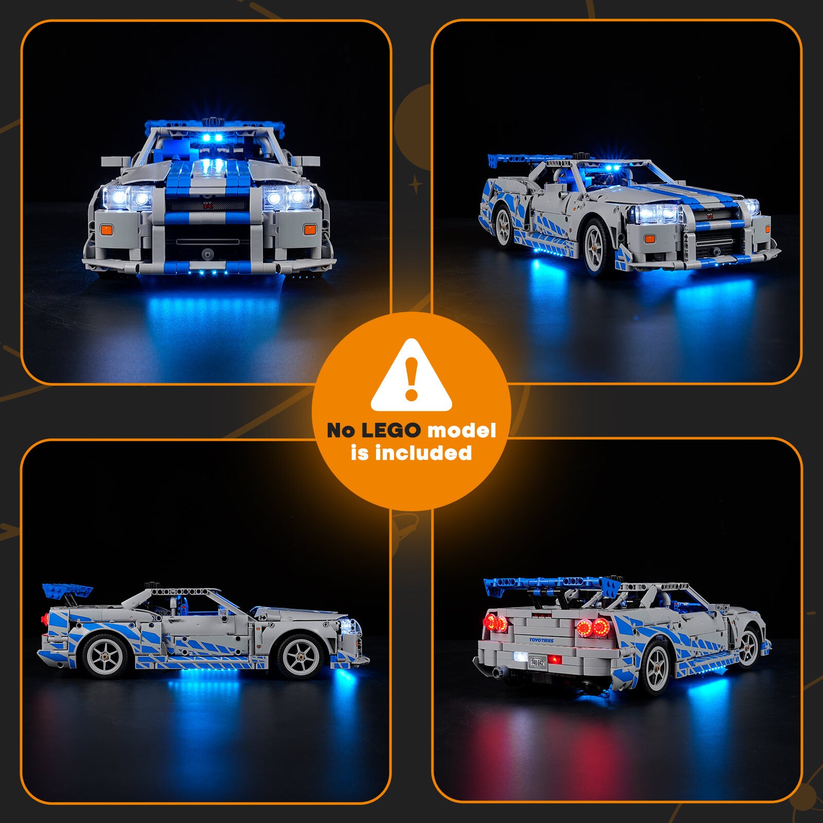 Lightailing Light Kit For 2 Fast 2 Furious Nissan Skyline GT-R (R34) Car #42210-11