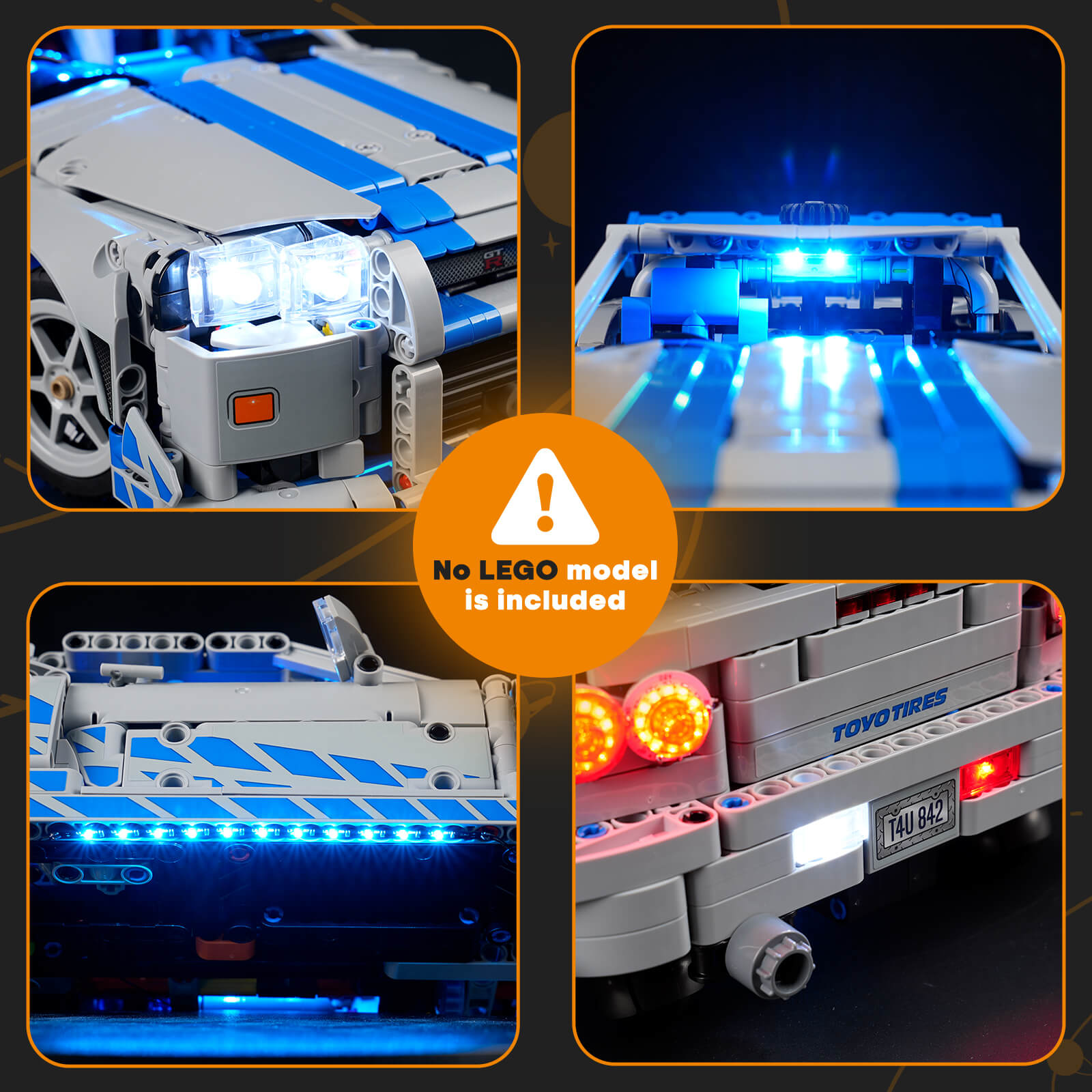 Lightailing Light Kit For 2 Fast 2 Furious Nissan Skyline GT-R (R34) Car #42210-12