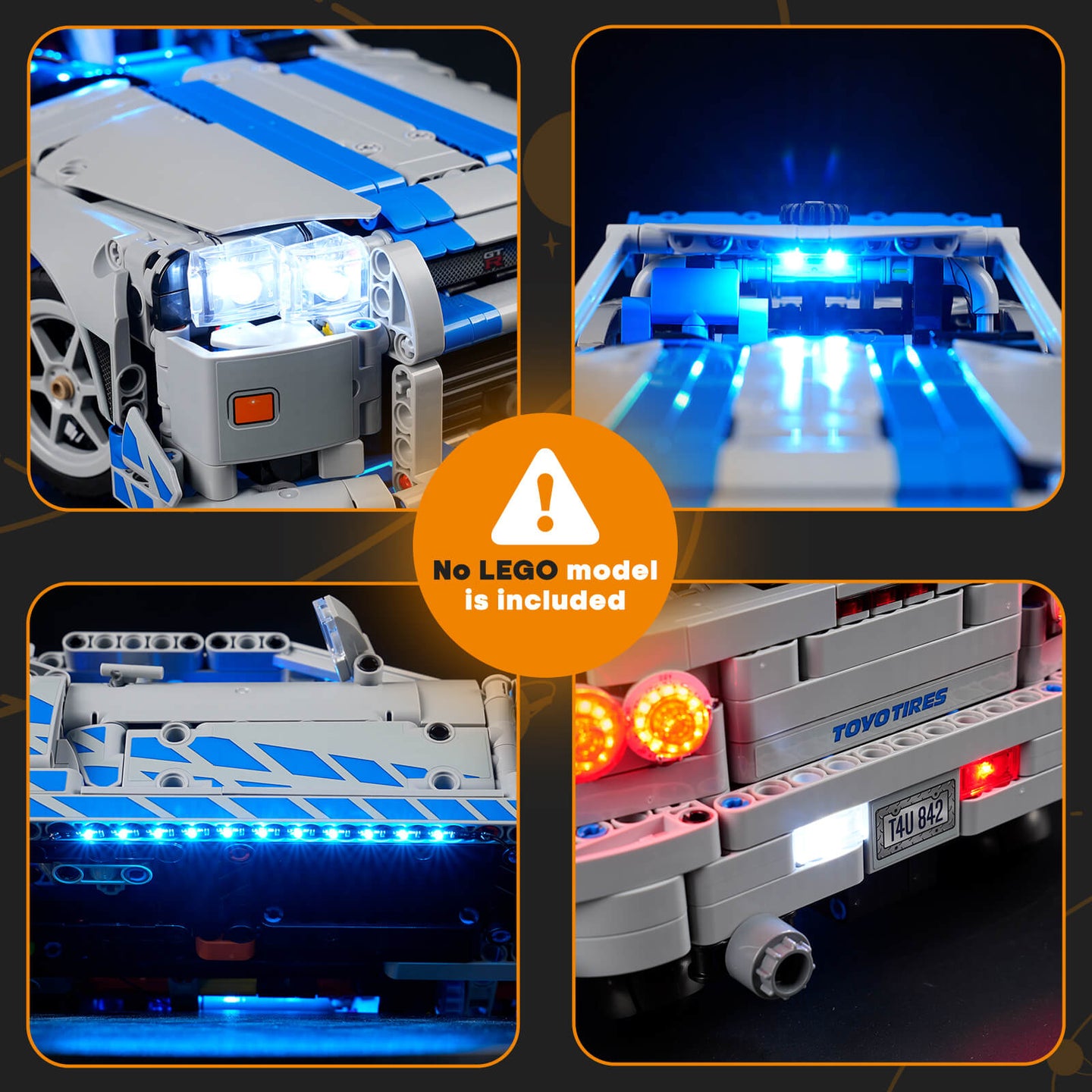 Lightailing Light Kit For 2 Fast 2 Furious Nissan Skyline GT-R (R34) Car #42210-12