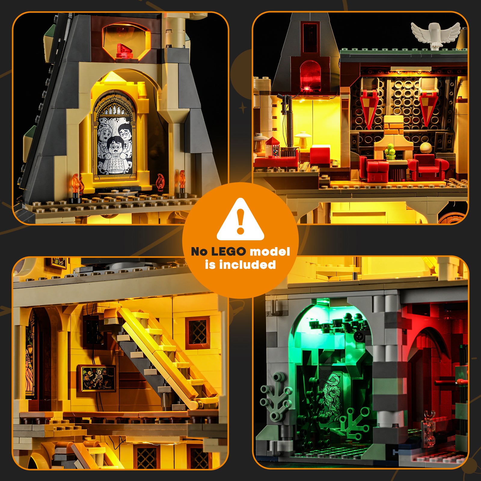 Lightailing Light Kit For Hogwarts™ Castle: The Main Tower #76454-12