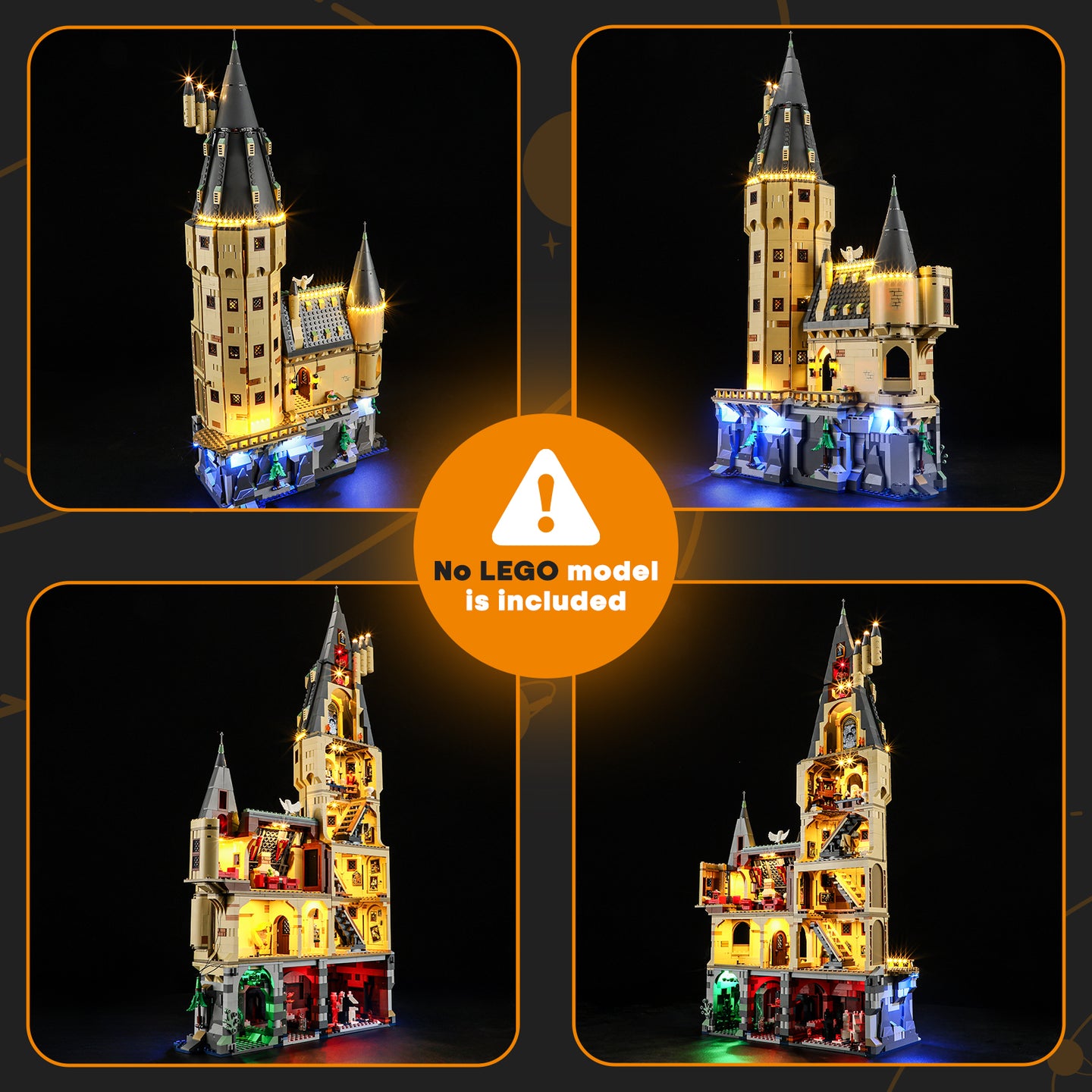 Lightailing Light Kit For Hogwarts™ Castle: The Main Tower #76454-11