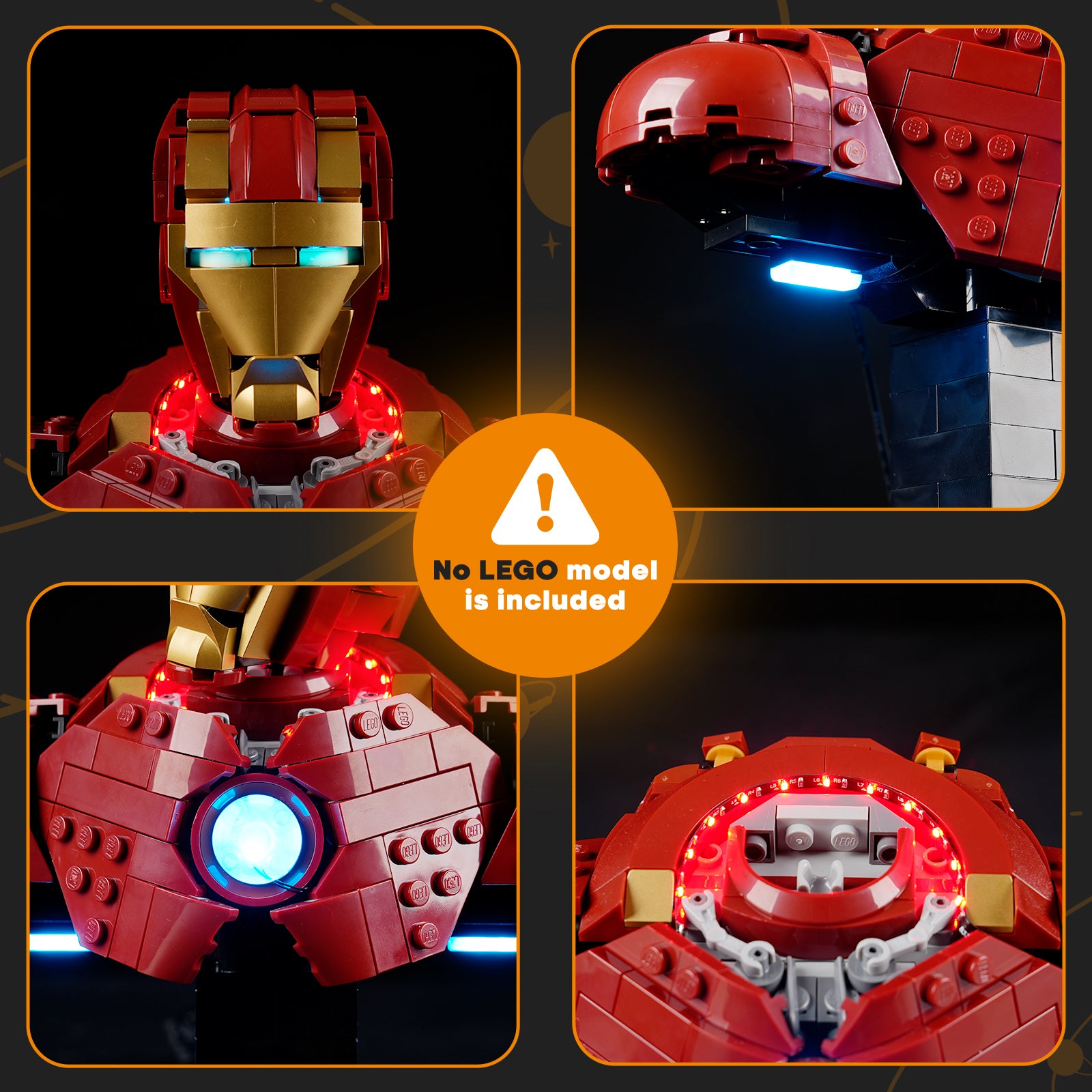 Lightailing Light Kit For Iron Man MK4 Bust #76327-9