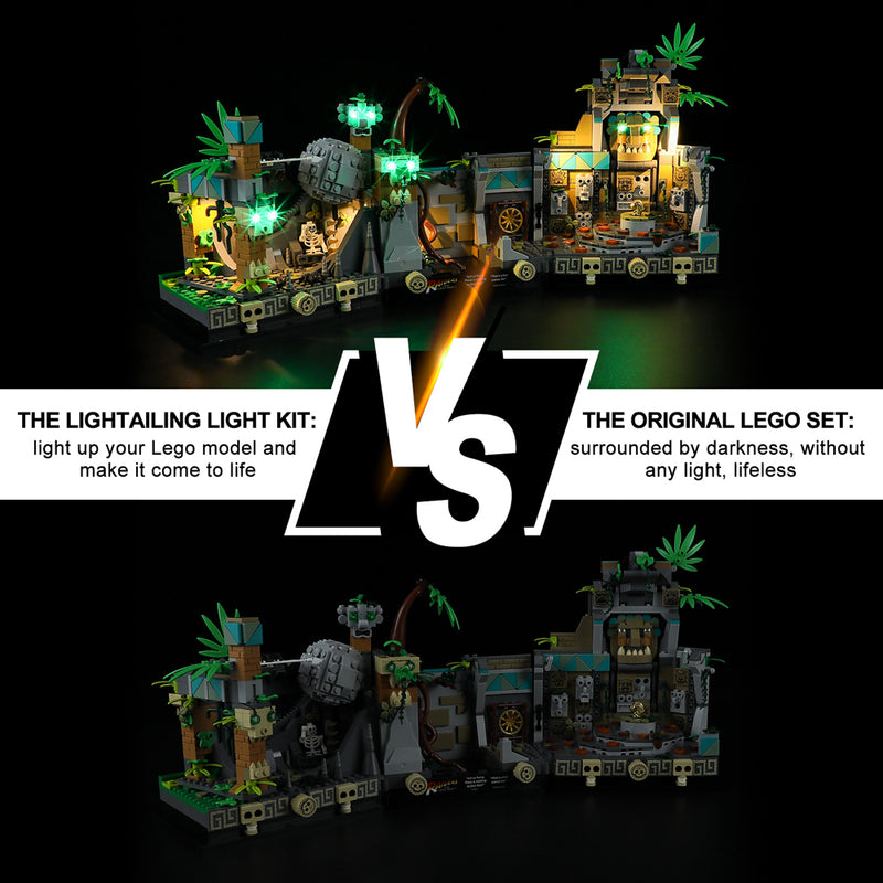 Light iling Light Kit für LEGO Tempel des Goldenen Idols 77015