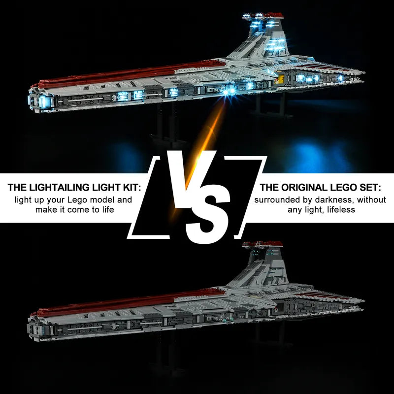 Lichtset für den Angriffskreuzer der Republik der Venator-Klasse 75367-Lightailing