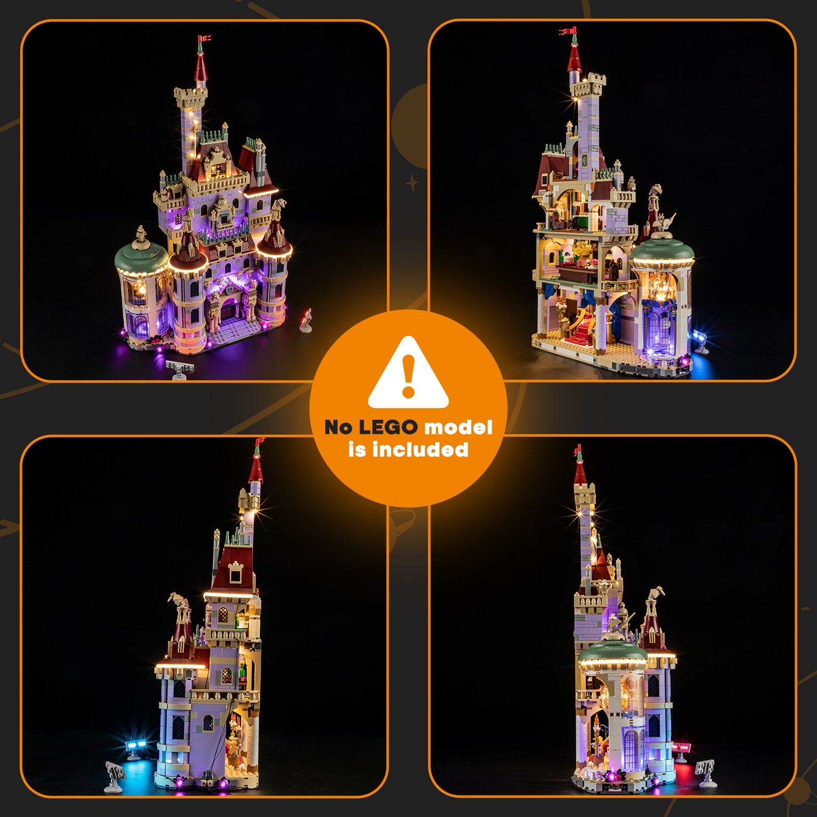 Lightailing Light Kit For Beauty and the Beast Castle #43263-13