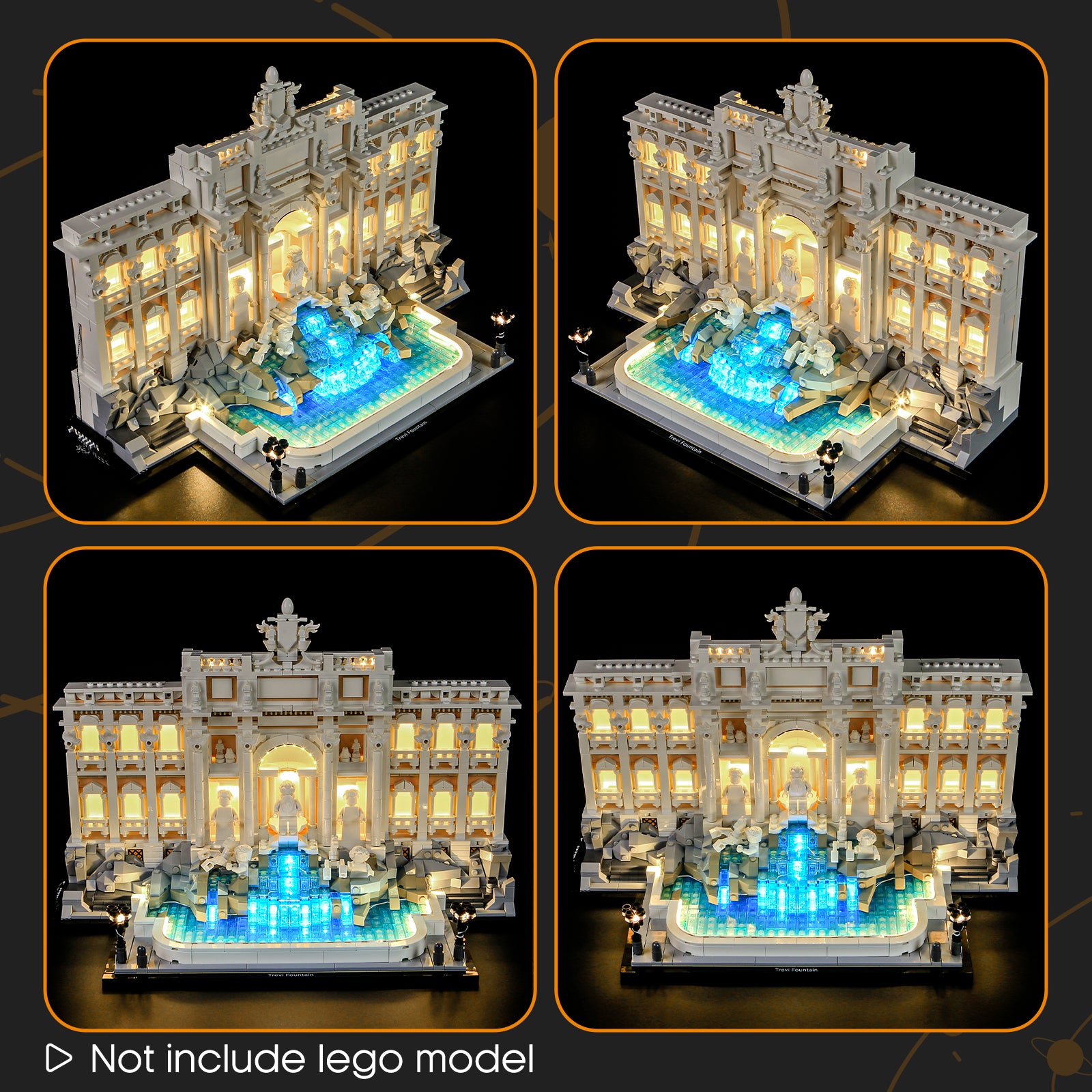 Lightailing Light Kit For Trevi Fountain #21062(Remote Version)-7