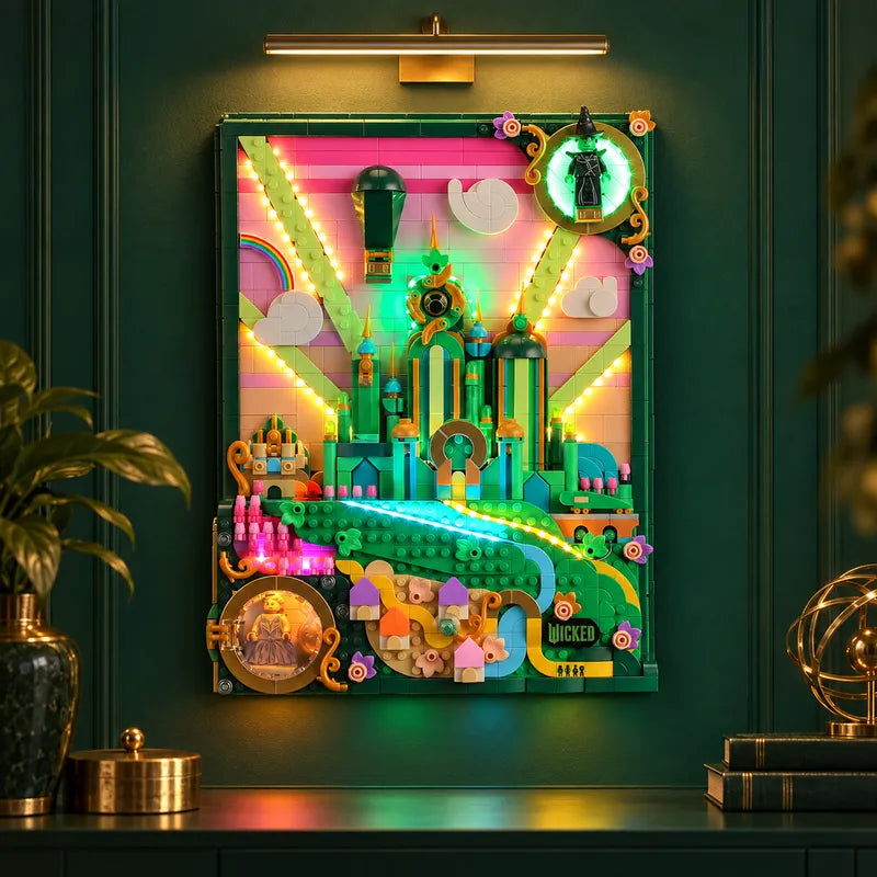 Kit d'éclairage pour la décoration murale LEGO Wicked Emerald City 75685-Briksmax 2.0