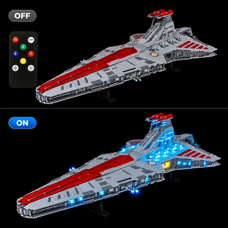 Remote Light Kit for Venator-Class Republic Attack Cruiser 75367-Briksmax 2.0