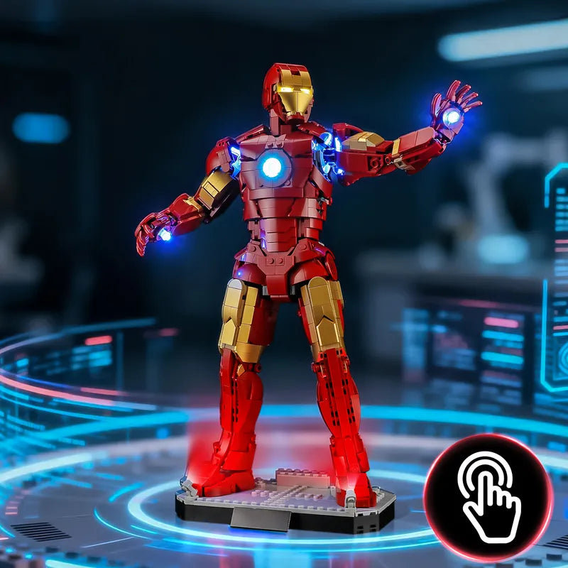 Touch-Control Light Kit for Iron Man Mark 3 Collectors' Edition 76344- Briksmax 2.0