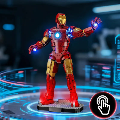 Touch-Control Light Kit for Iron Man Mark 3 Collectors' Edition 76344- Briksmax 2.0