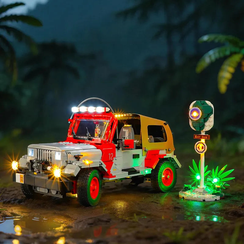 Beleuchtungsset für Jurassic Park Jeep Wrangler 77984 – Briksmax 2.0