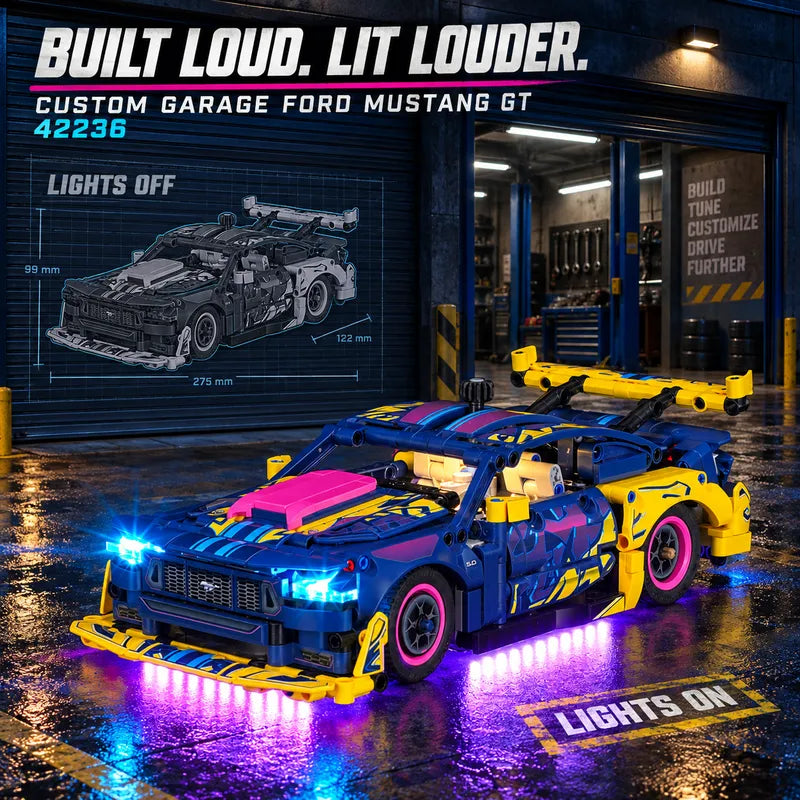 Light kit for Custom Garage Ford Mustang GT Car 42236 | Briksmax 2.0【Restock soon.Get notified】