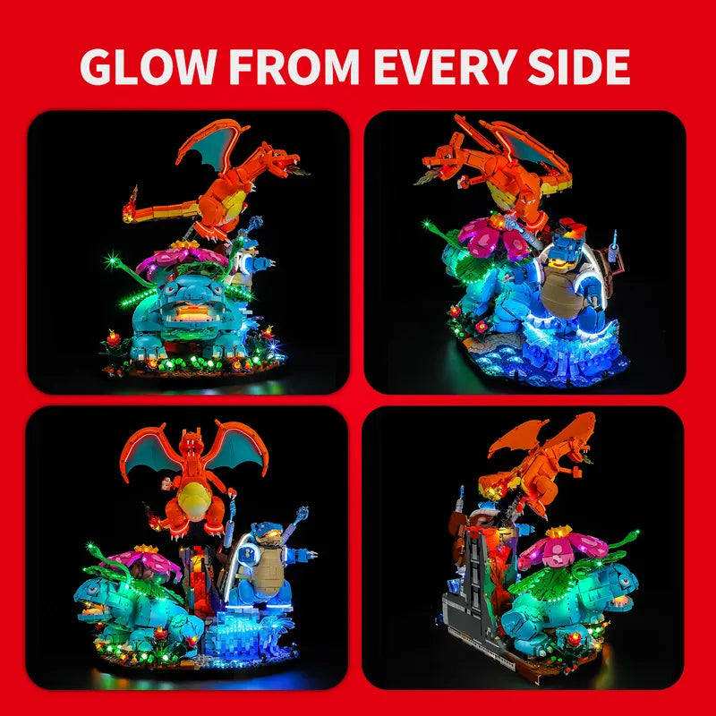 LEGO Venusaur, Charizard and Blastoise LED Lighting Kit | Pokémon