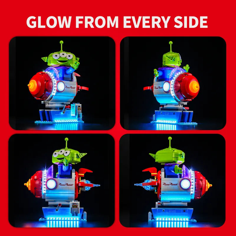 Light Kit for Alien with Pizza Planet Rocket Ride 43307-Briksmax 2.0