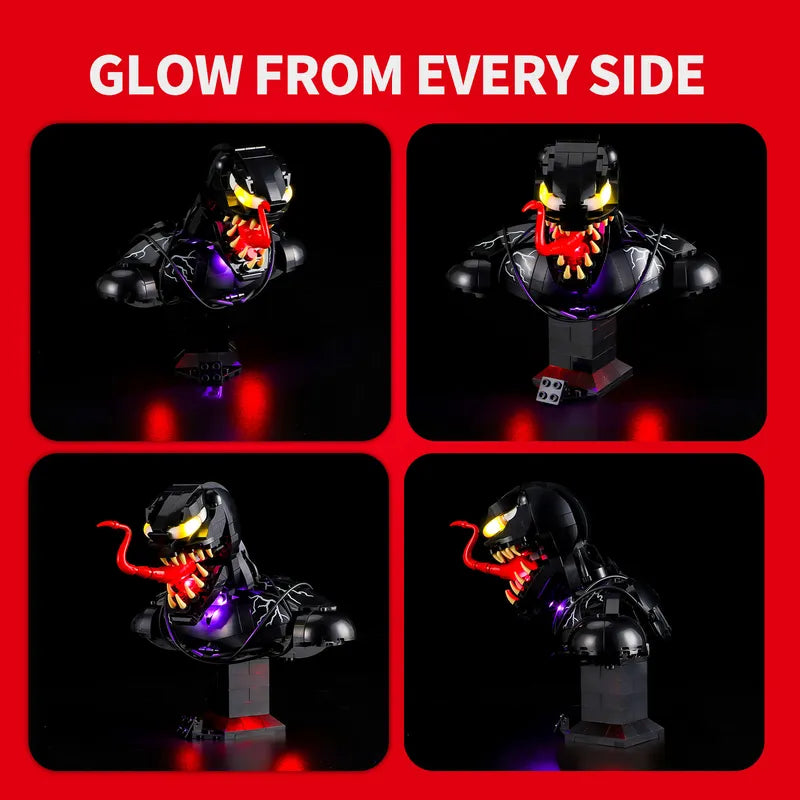 Light kit for Venom Bust 76356 | Briksmax 2.0