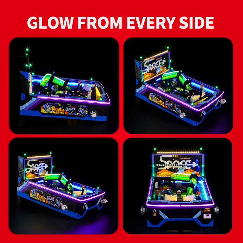 Light kit for Classic Space Pinball Machine 11374 – Dynamic Lighting Effects| Briksmax 2.0