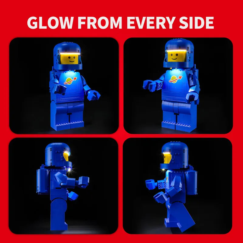 Beleuchtungsset für die vergrößerte blaue Astronauten-Minifigur 40921 – Briksmax 2.0