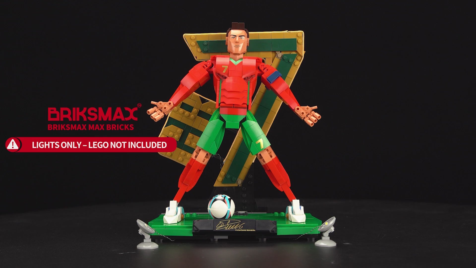 Light kit for Cristiano Ronaldo – Soccer Legend 43016 -Briksmax 2.0 |  Classic Warm Edition