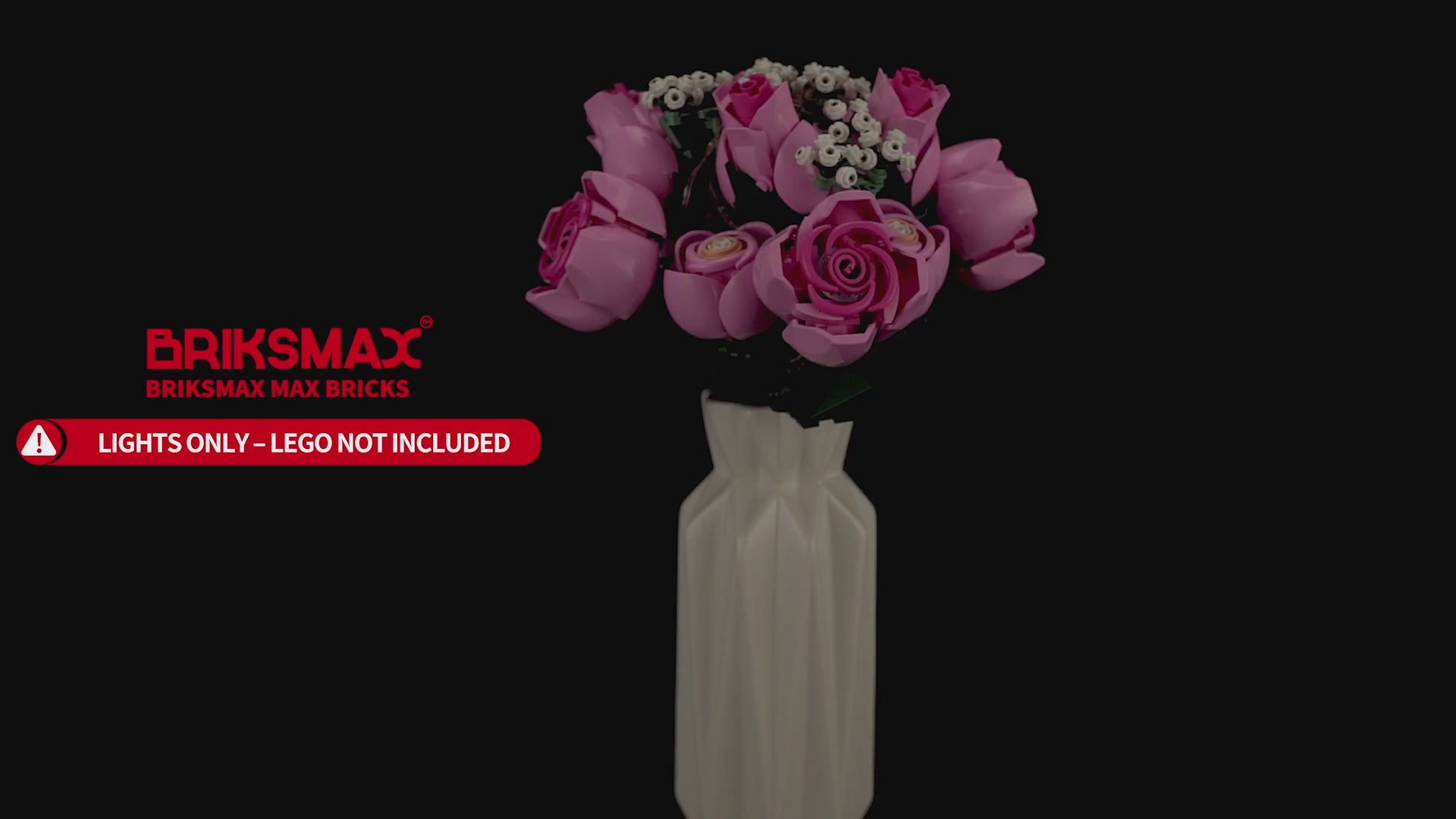 Light Kit for Bouquet of Pink Roses 10374- Briksmax 2.0