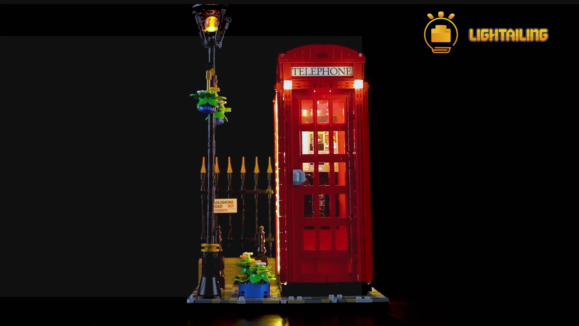 Light kit for Red London Telephone Box 21347-Lightailing