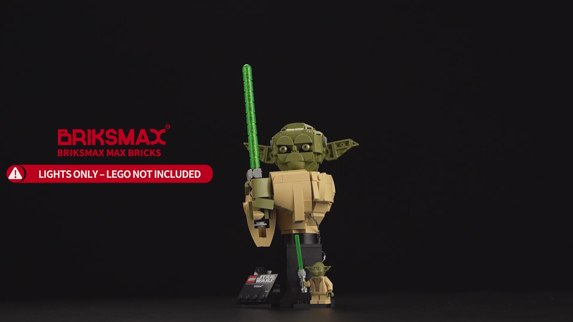 Light Kit for Yoda Bust 75438-Briksmax 2.0（Wave Sensor Control）