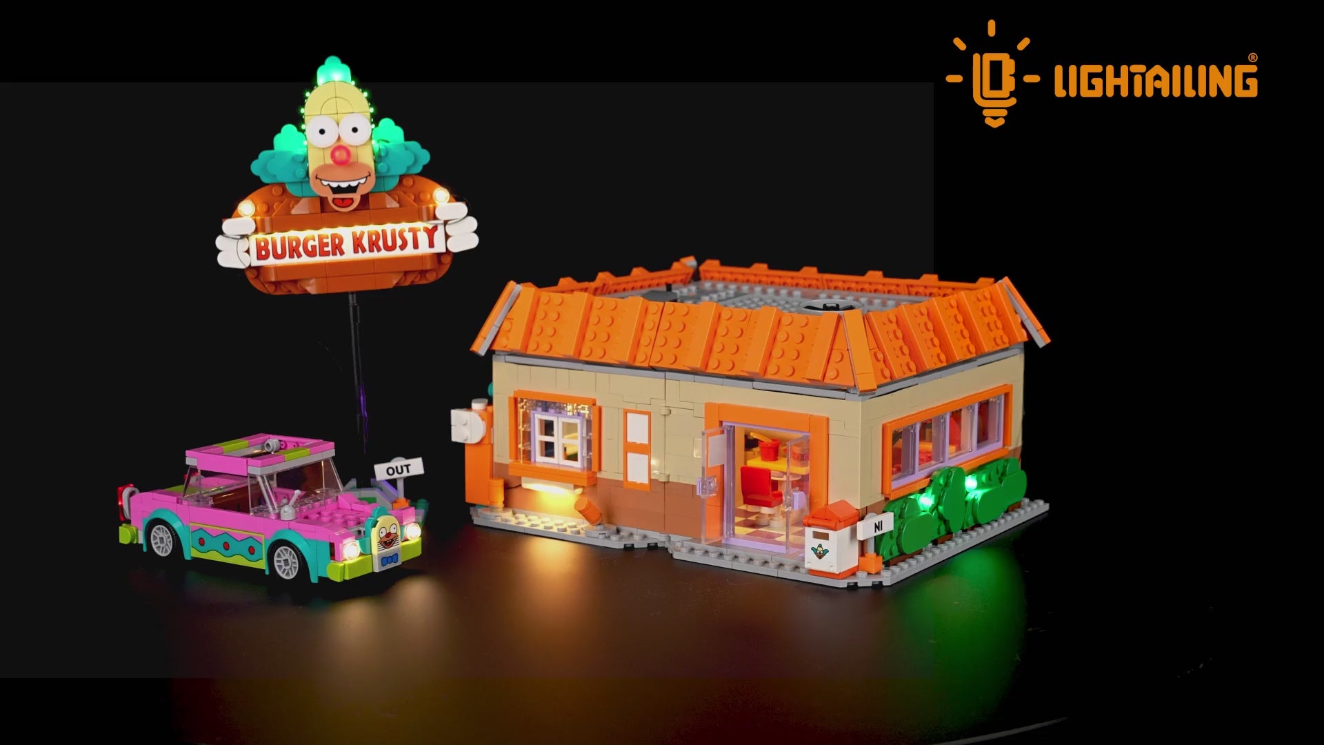 Light Kit for The Simpsons: Krusty Burger 10352-Lightailing