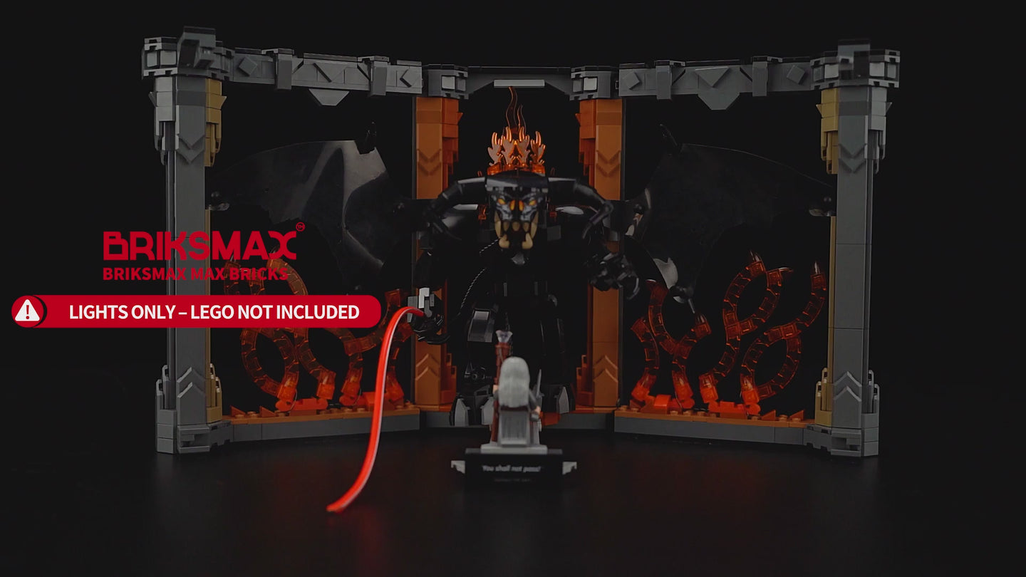 Light Kit for The Lord of the Rings: Balrog Book Nook 10367 - Briksmax