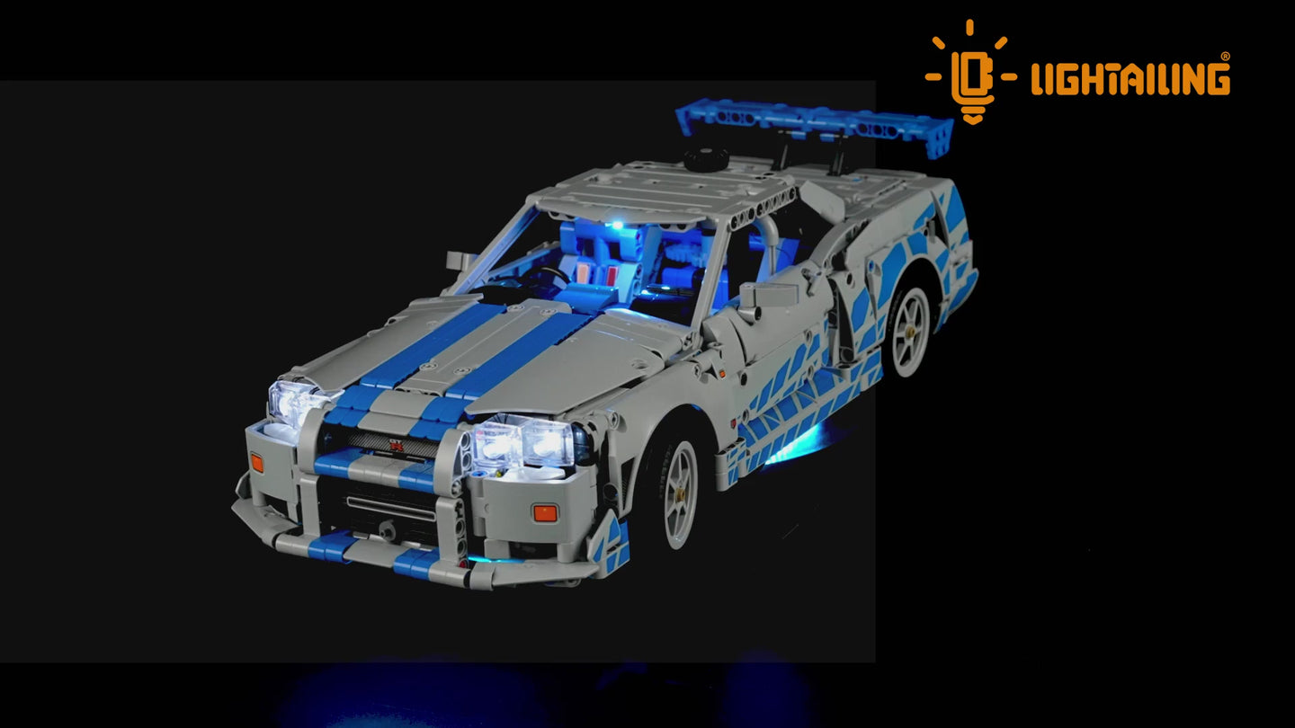 Light Kit for 2 Fast 2 Furious Nissan Skyline GT-R (R34) Car 42210-Lightailing(Standard Edition)