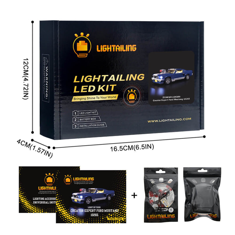 Lego Light Kit For Ford Mustang 10265  Lightailing