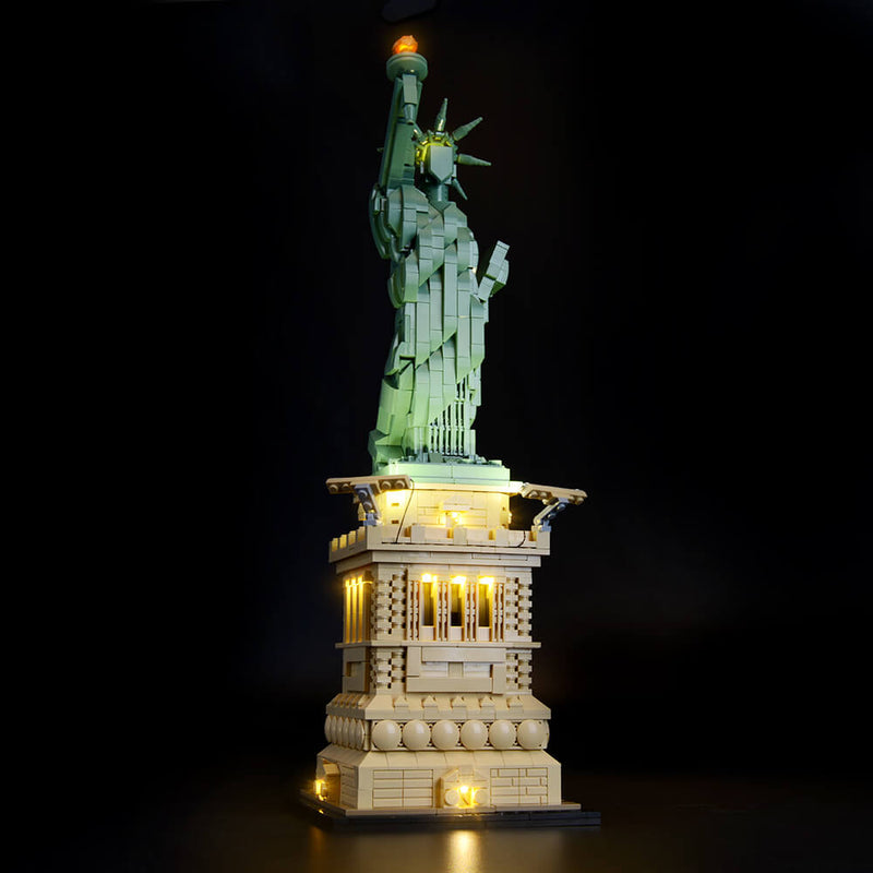 lego architecture statue of liberty 21042 with lights