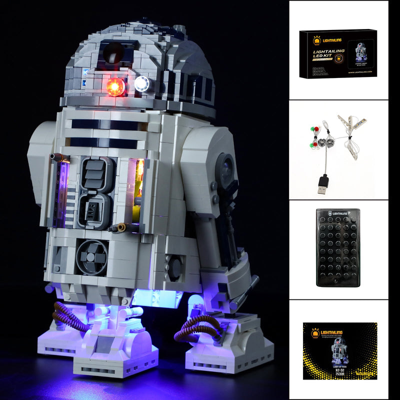 Beleuchtungsset für R2-D2 75308 (Beste Star War MOC-Ideen