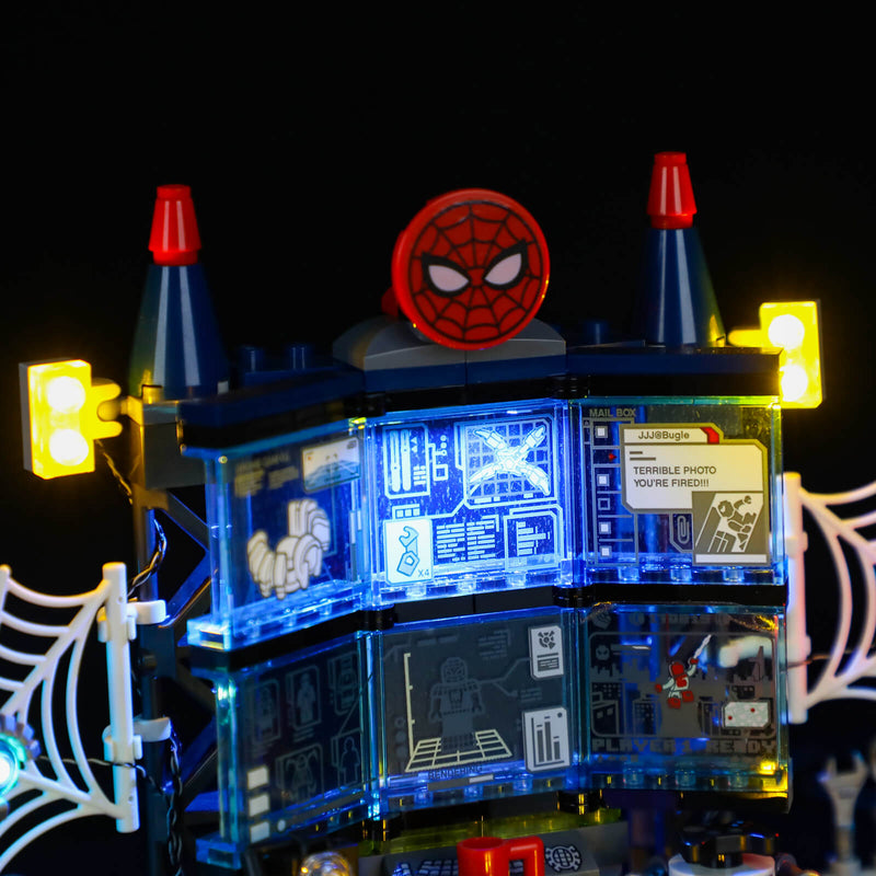 light up lego Marvel Spider-Man Attack on the Spider Lair