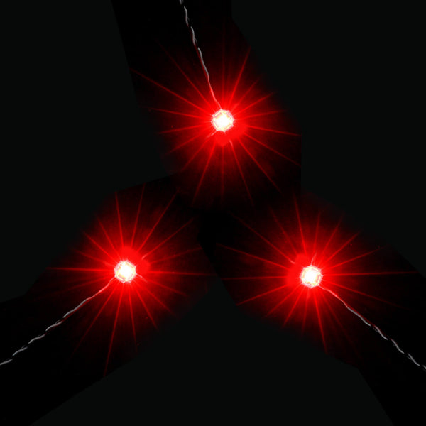 Punktlichter blinken langsam (Rot) - (Dreierpack)