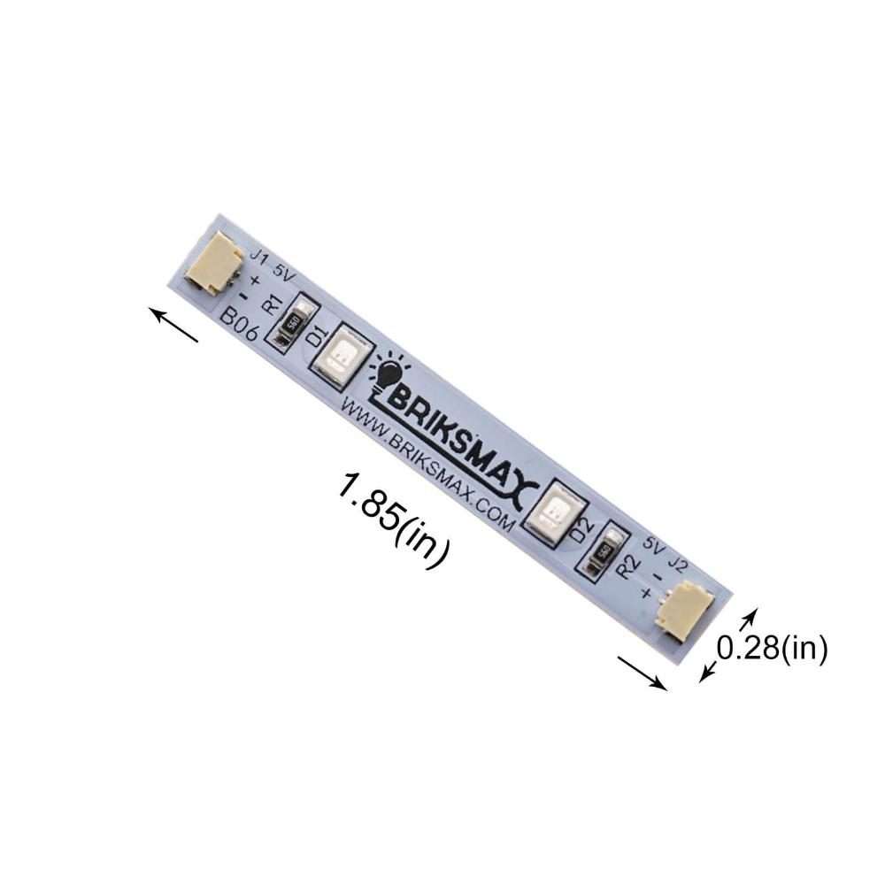 1*6 Lego Brick Strip Lights(Three Pack,Warm White)-Version 2.0