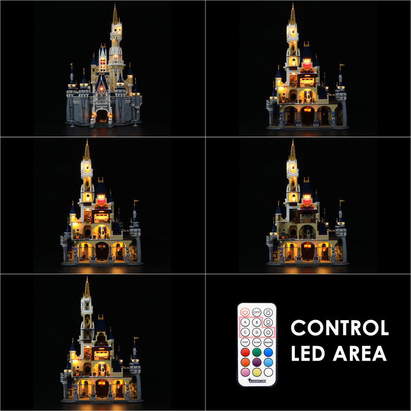 Kit d'Eclairage pour Le Château Disney 71040 (avec Télécommande)