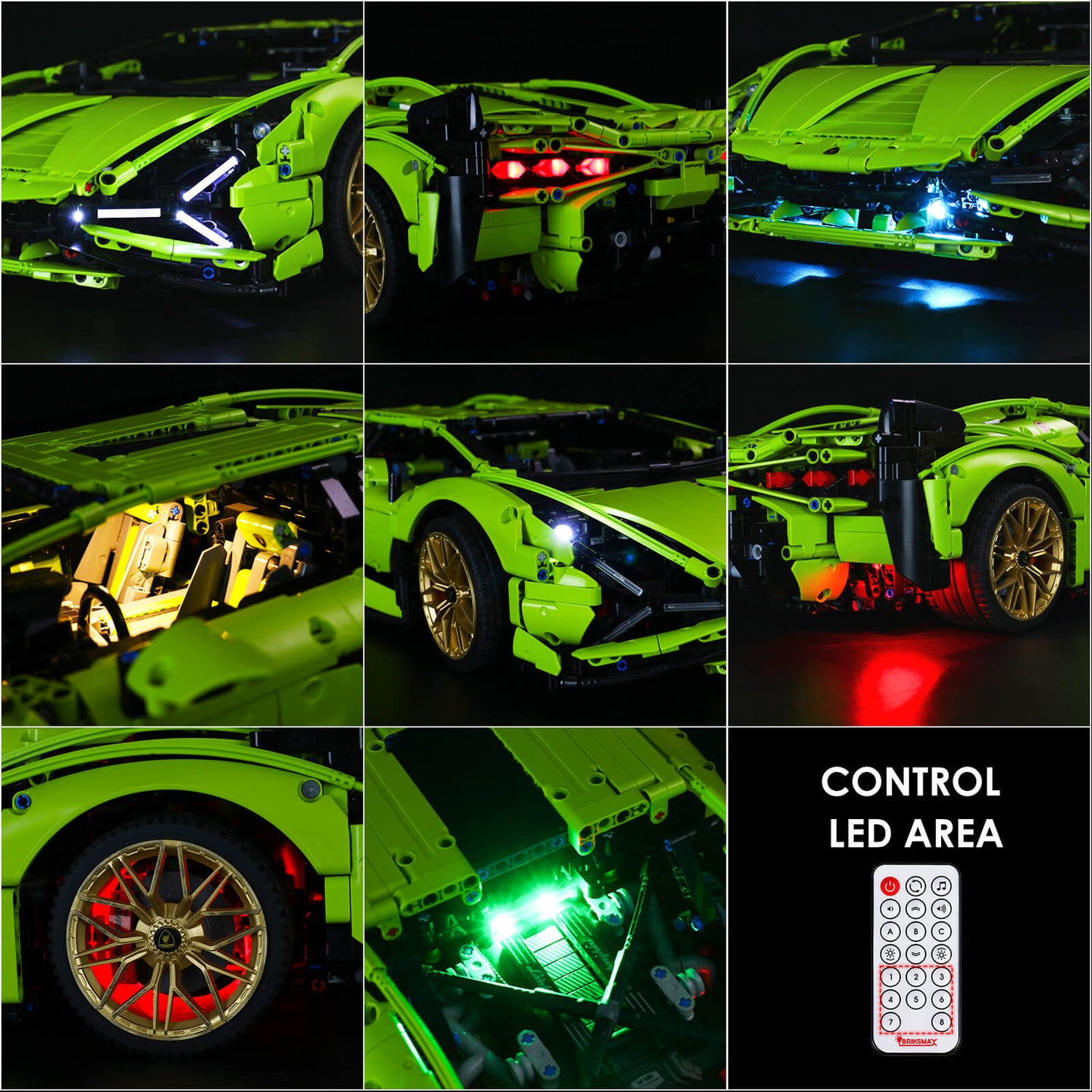 Remote Light Kit for Lamborghini Sián FKP 37 42115-Briksmax