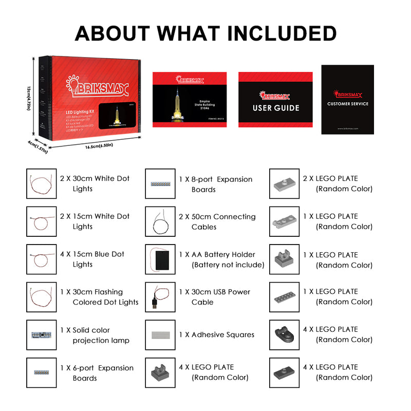 Kit d'éclairage pour Empire State Building 21046