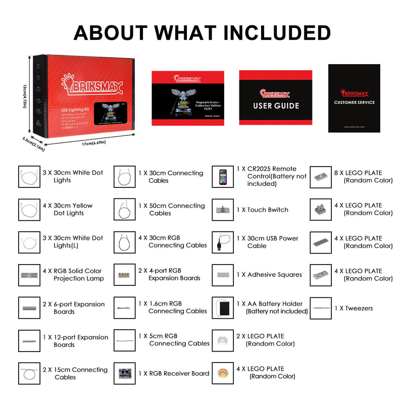 Kit d'éclairage pour icônes de Poudlard™ - Édition Collector 76391 (avec télécommande)