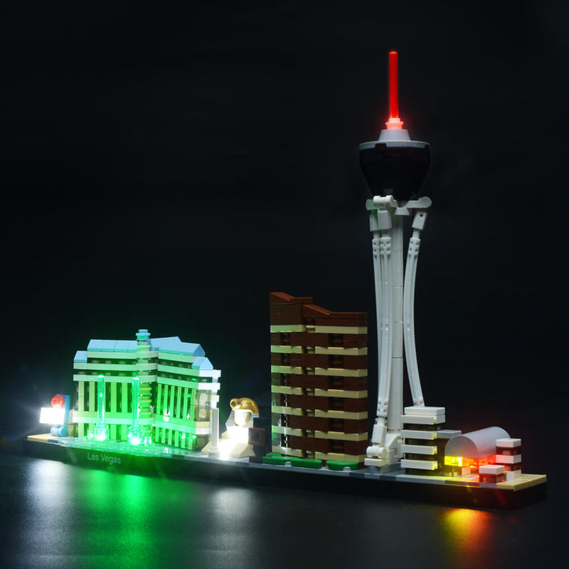 LIGHTAILING Light Set for (Architecture Las Vegas) Building Blocks Model - LED Light Kit Compatible with Lego 21047(NOT Included The Model)