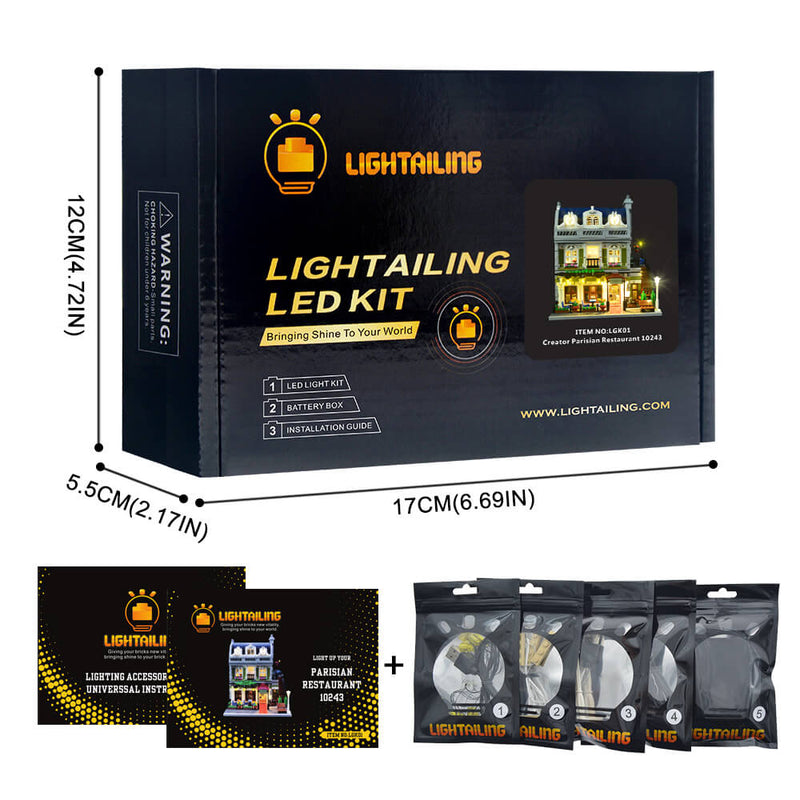Lego Light Kit For Parisian Restaurant 10243  Lightailing