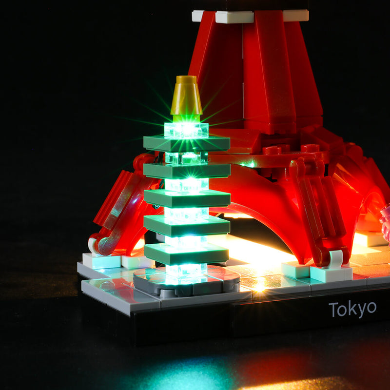 LIGHTAILING Light Set for (Architecture Las Vegas) Building Blocks Model - LED Light Kit Compatible with Lego 21047(NOT Included The Model)