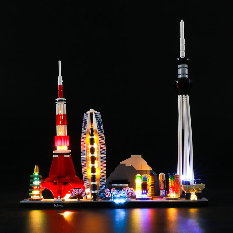 LED Lighting Kit for Architecture Series Tokyo 21051 Lego Set